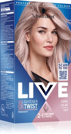 Schwarzkopf LIVE Lightener & Twist Püsijuuksevärv juuste blondeerimiseks