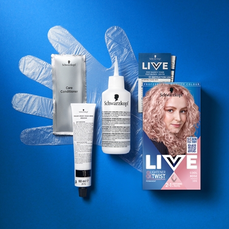 Schwarzkopf LIVE Lightener & Twist permanentna barva za lase za posvetlitev las