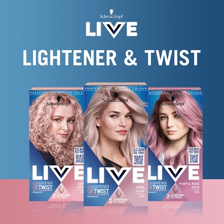Schwarzkopf LIVE Lightener & Twist permanentna barva za lase za posvetlitev las