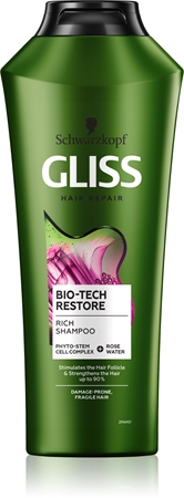 Schwarzkopf Gliss Bio-Tech Restore Intensive Shampoo For Damaged And Fragile Hair