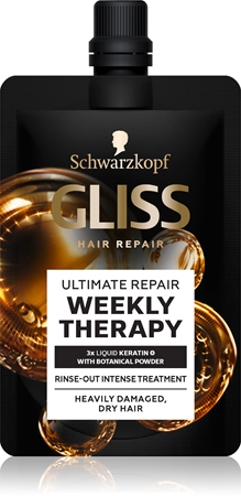 Schwarzkopf Gliss Ultimate Repair Weekly Therapy Ugentlig intensiv behandling til tørt og skadet hår