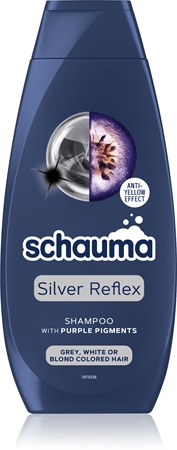 Schwarzkopf Schauma Silver Reflex šampon neutralizující žluté tóny pro zesvětlené, melírované studené blond vlasy