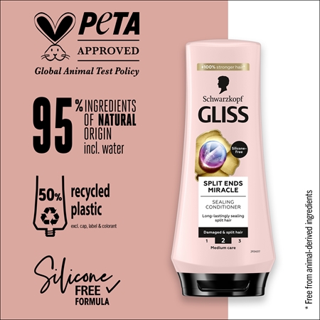 Schwarzkopf Gliss Split Ends Miracle regenerierender Conditioner für trockene Haarspitzen