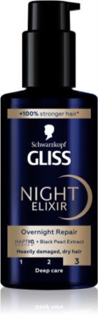 Schwarzkopf Gliss Night Elixir eliksir brez spiranja za poškodovane lase
