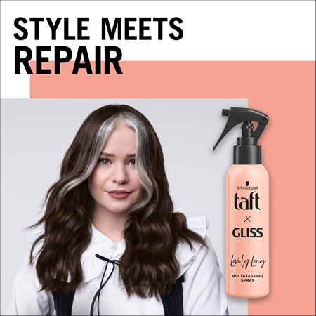 Schwarzkopf Taft x Gliss Daugiafunkcis plaukų lakas karščiu formuojamai šukuosenai