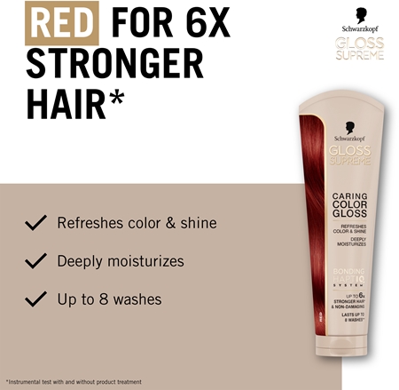 Schwarzkopf Creme Supreme Gloss Bonding Color Mask adds moisture and shine