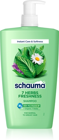 Schwarzkopf Schauma 7 Herbs Freshness φυτικό σαμπουάν για κανονικά έως λιπαρά μαλλιά