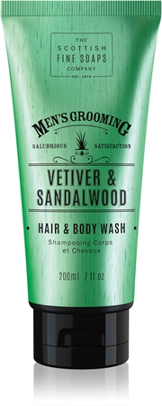 Scottish Fine Soaps Men’s Grooming Vetiver & Sandalwood gel detergente per corpo e capelli per uomo