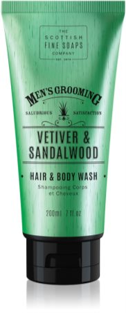 Scottish Fine Soaps Men’s Grooming Vetiver & Sandalwood mycí gel na tělo a vlasy pro muže