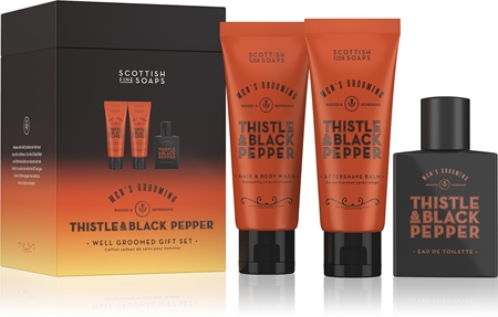 Scottish Fine Soaps Thistle & Black Pepper Well Groomed Gift Set gift set for men