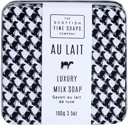 Scottish Fine Soaps Au Lait sapone di lusso in contenitore di metallo