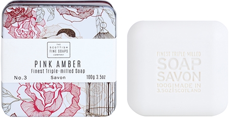 Scottish Fine Soaps Pink Amber Pозкішне мило в металевій коробочці