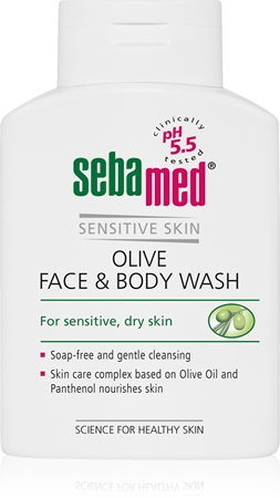 Sebamed Wash jemná mycí emulze na tělo a obličej s olivovým olejem
