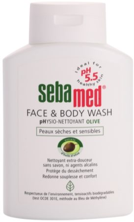 Sebamed Wash sanfte Wasch-Emulsion für Körper und Gesicht mit  Olivenöl