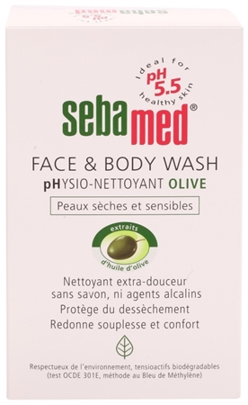 Sebamed Wash jemná mycí emulze na tělo a obličej s olivovým olejem