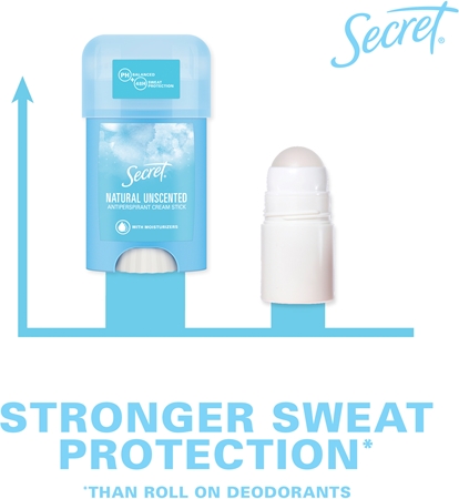 Secret Natural Unscented Antiperspirant Cream Stick cream antiperspirant for women