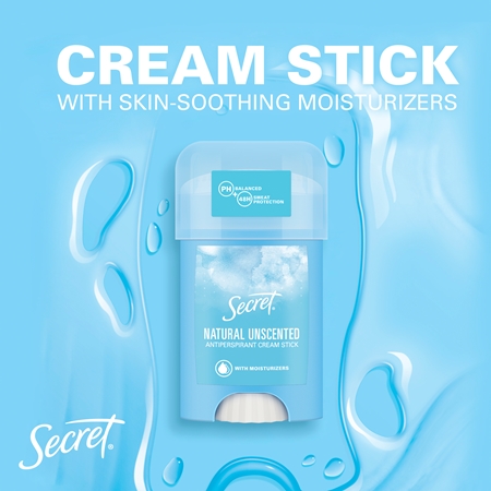 Secret Natural Unscented Antiperspirant Cream Stick cream antiperspirant for women
