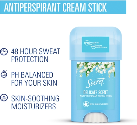 Secret Delicate Antiperspirant Cream Stick krémový antiperspirant pro ženy