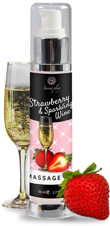 Secret play Strawberry & Sparkling Wine masážní olej
