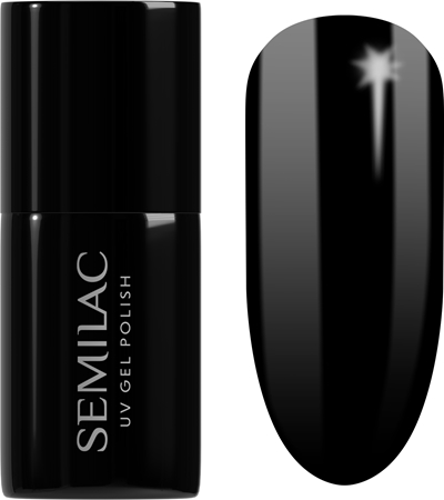 Semilac UV Hybrid Black & White gelinis nagų lakas