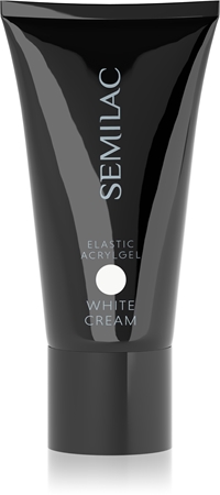 Semilac Acrylgel Elastic White Cream akrylátový gel na nehty