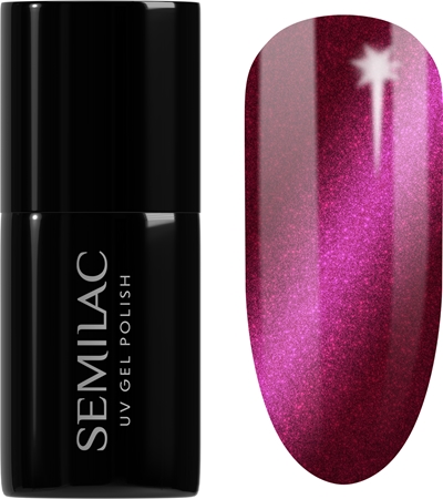 Semilac UV Hybrid Silk Effect gelový lak na nehty s použitím UV/LED lampy