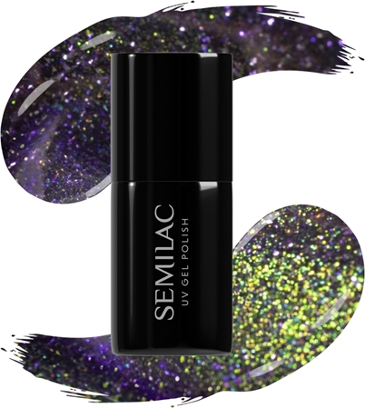 Semilac UV Hybrid Galaxy Flash gelový lak na nehty s použitím UV/LED lampy