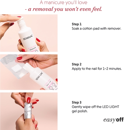 Semilac Easy Off Step 2 gel nail polish for UV/LED hardening