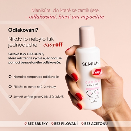 Semilac Easy Off Step 3 gelový vrchní lak na nehty