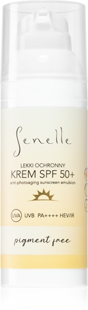 Senelle Cosmetics Light Protective Pigment Free gyengéd védő arckrém SPF 50+
