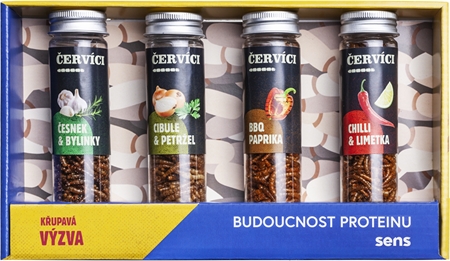 SENS Korenené červíky jedlý hmyz darčeková sada