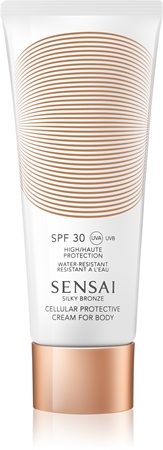 Sensai Silky Bronze Cellular Protective Cream for body voděodolný krém na opalování proti stárnutí pokožky