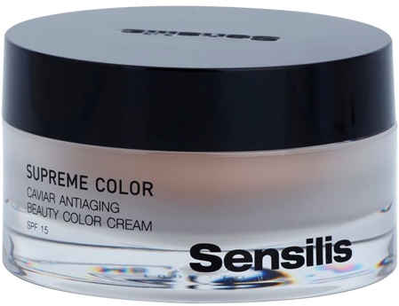 Sensilis Supreme Color tonizujący krem przeciwzmarszczkowy dla ujednolicenia skóry SPF 15