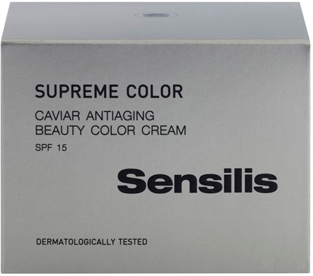 Sensilis Supreme Color tonizujący krem przeciwzmarszczkowy dla ujednolicenia skóry SPF 15