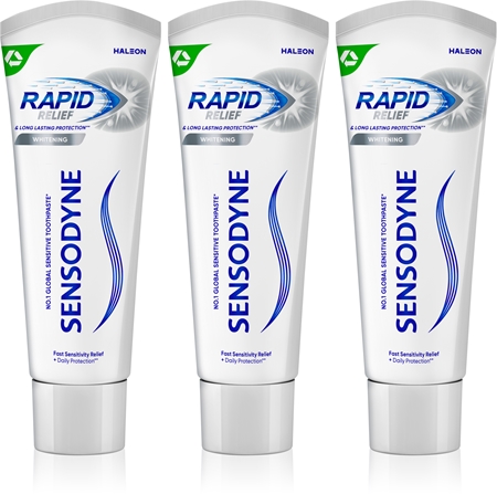 Sensodyne Rapid Whitening Balinoša zobu pasta jutīgiem zobiem