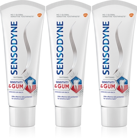 Sensodyne Sensitivity & Gum Whitening bieliaca zubná pasta na ochranu zubov a ďasien