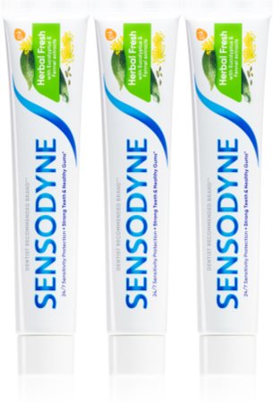 Sensodyne Herbal Fresh Trio dentifricio al fluoro