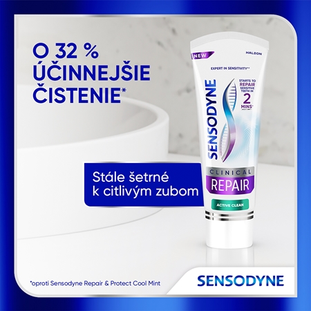 Sensodyne Clinical Repair Active Clean zubná pasta