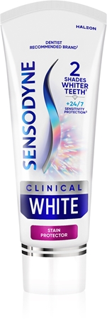 Sensodyne Clinical White Stain Protector bleichende Zahnpasta
