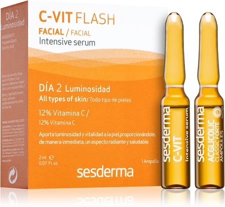 Sesderma C-Vit + Acglicolic Flash ampolla rejuvenecedor de la piel
