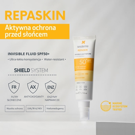 Sesderma Repaskin Invisible Light fluid ochronny SPF 50+