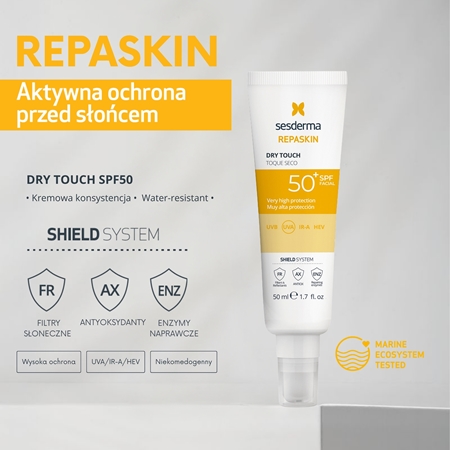 Sesderma Repaskin Dry Touch krem na dzień do twarzy SPF 50+