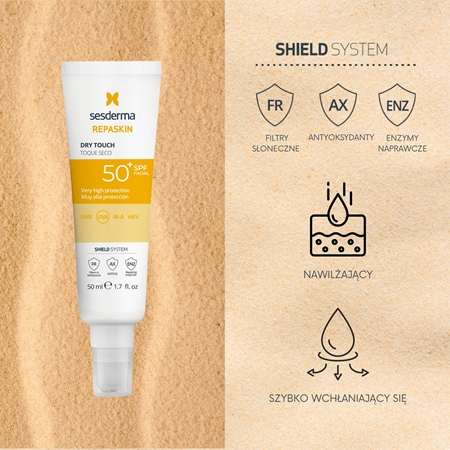 Sesderma Repaskin Dry Touch krem na dzień do twarzy SPF 50+