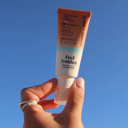 SeventyOne Feel Golden SPF30 tónovací opalovací fluid na obličej