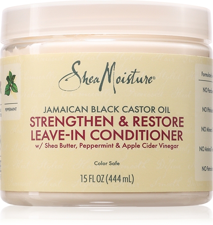 Shea Moisture Jamaican Black Castor Oil Strengthen & Restore après-shampoing sans rinçage pour cheveux bouclés