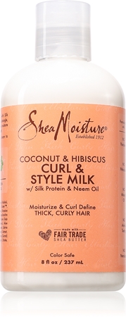 Shea Moisture Coconut & Hibiscus Curl & Style зволожуюче молочко для кучерявого волосся