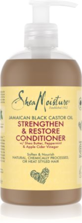 Shea Moisture Jamaican Black Castor Oil Strengthen & Restore δυναμωτικό και ανανεωτικό μαλακτικό για ταλαιπωρημένα μαλλιά και το δέρμα του κεφαλιού