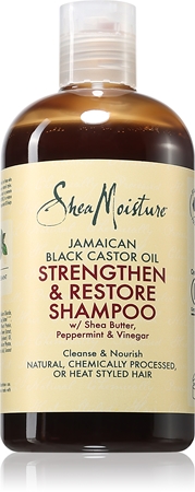 Shea Moisture Jamaican Black Castor Oil Strengthen & Restore очищуючий шампунь для пошкодженого та фарбованого волосся