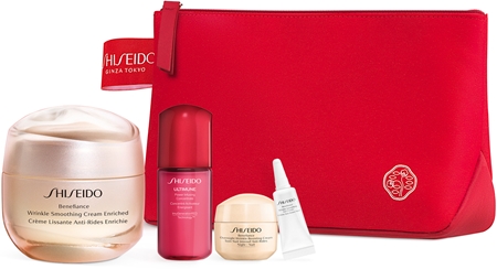 Shiseido Benefiance Wrinkle Smoothing Cream Enriched coffret cadeau (pour peaux matures)