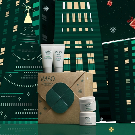 Shiseido Waso Essentials Kit dárková sada pro zářivý vzhled pleti